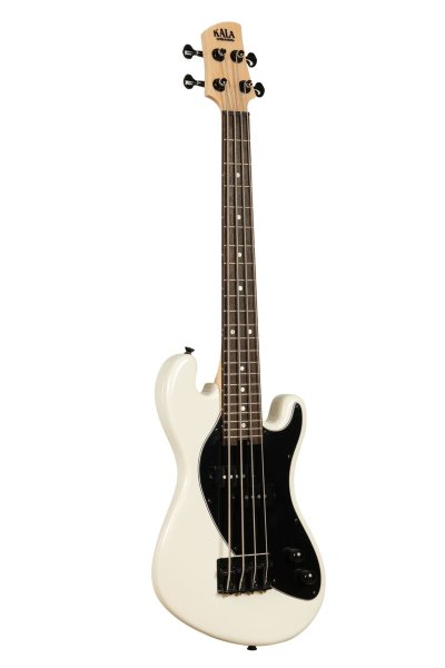 Kala - Solid Body 4-String Fretted U-BASS With Gig Bag, Sweet Cream