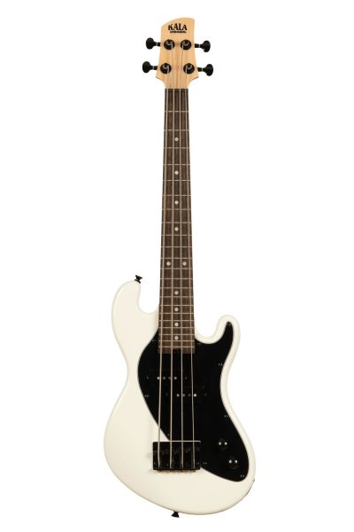 Kala - Solid Body 4-String Fretted U-BASS With Gig Bag, Sweet Cream