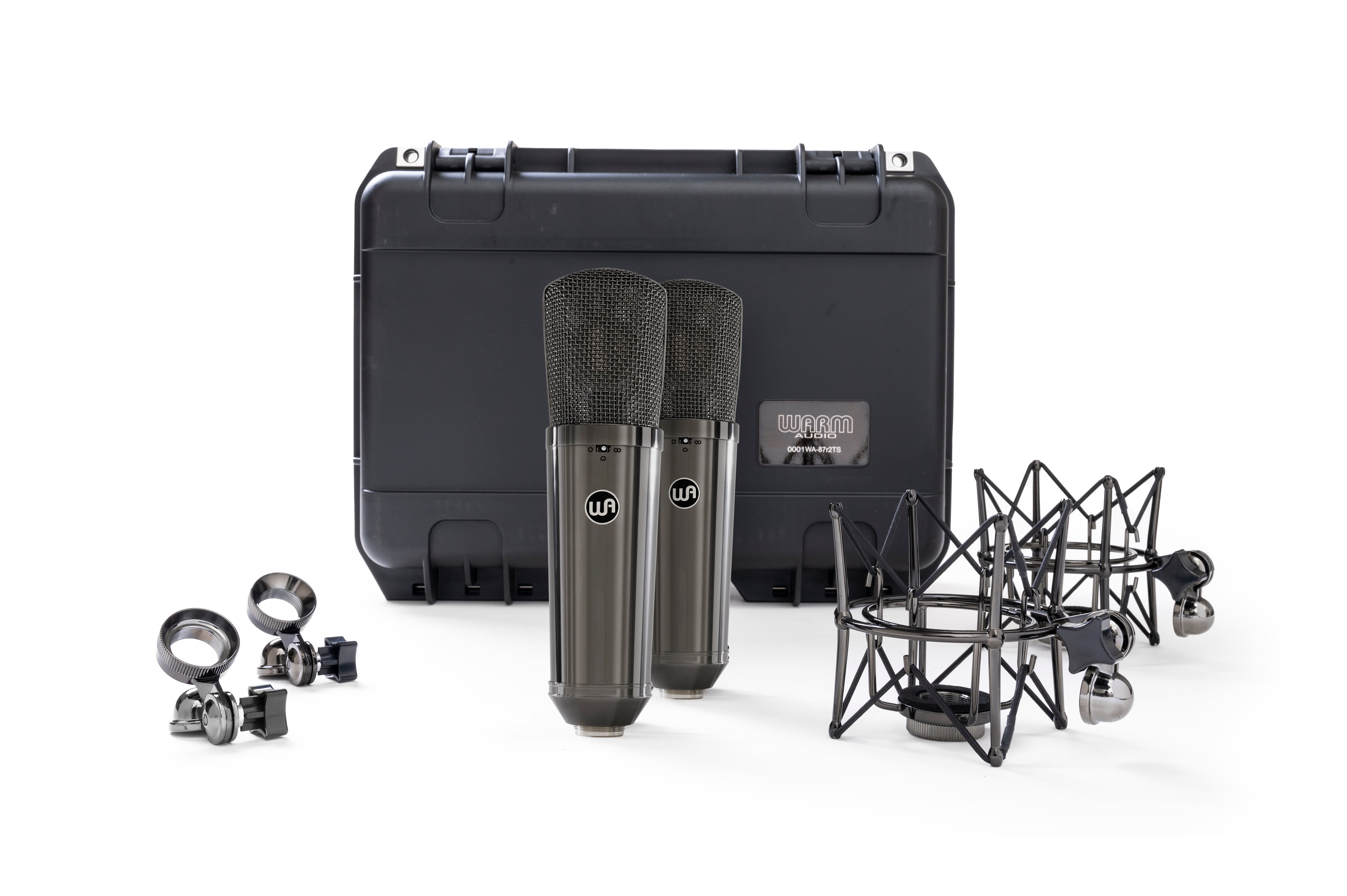 Warm Audio - Limited-Edition Stereo Pair Large-Diaphragm Balanced Condenser Microphone, Titanium Finish