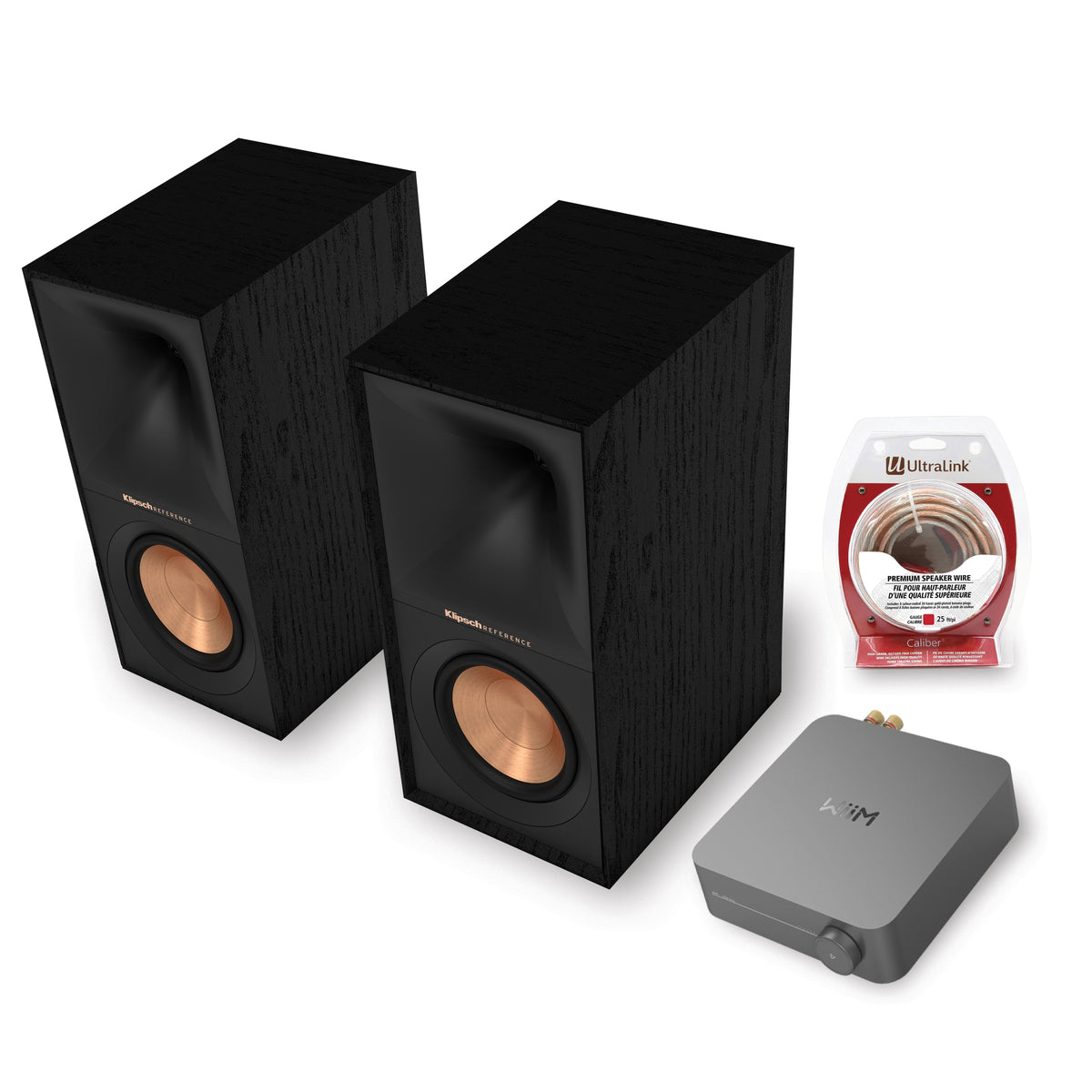 Klipsch - Ultimate Streaming Starter Kit - R-60M Speakers, WiiM Amp & Ultralink Wire