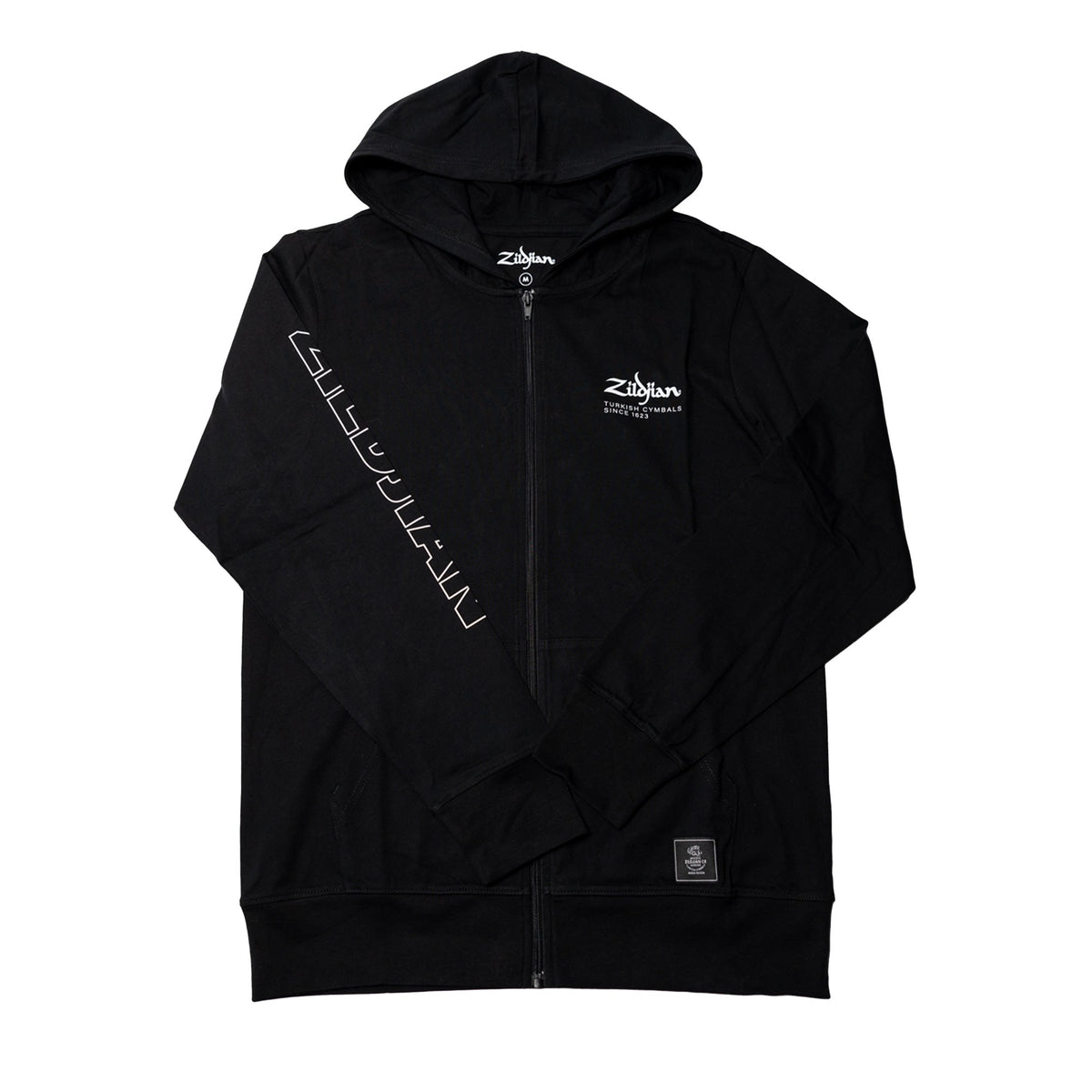 Zildjian Lightweight Zip Hoodie, Black – Medium