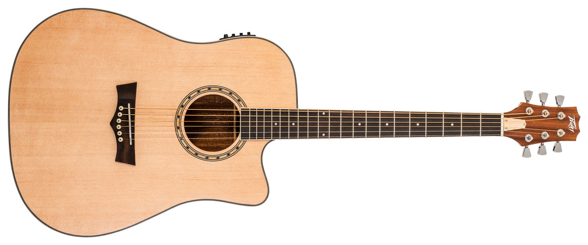 Peavey Delta Woods® DW-2 CE™ Solid Top Cutaway Acoustic-Electric Guitar with Electronics and Case