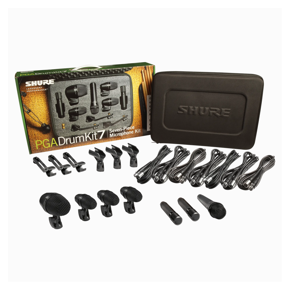 Shure PGADRUMKIT7 - PGA Drum Microphone Kit w/PGA52/3xPGA56/PGA57/2xPGA81 - product view 1