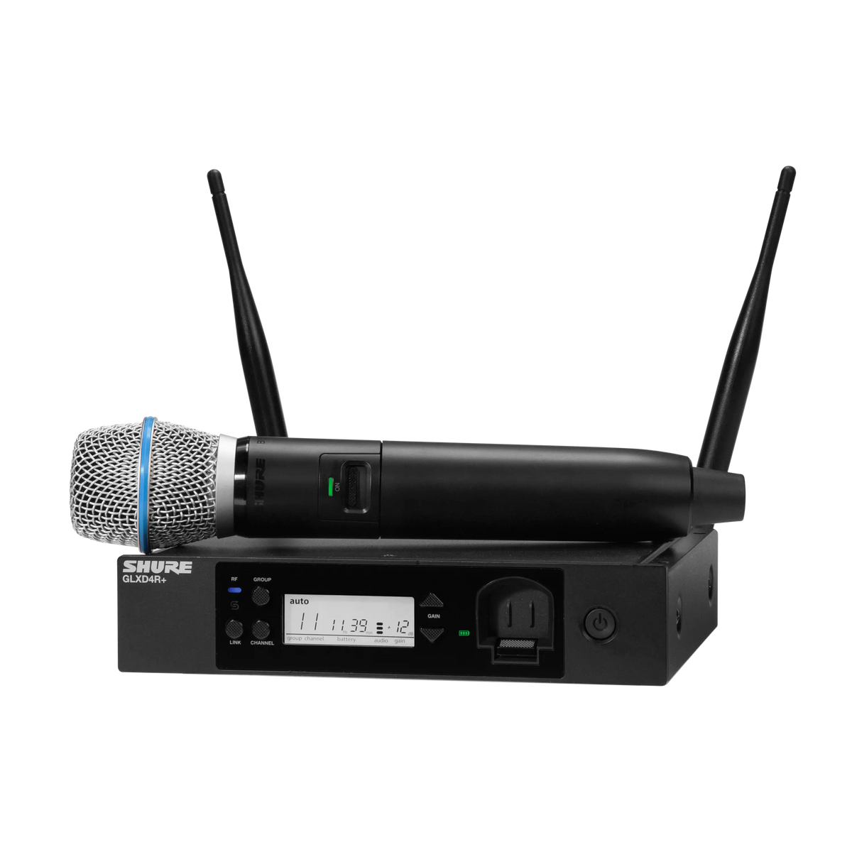 Shure GLXD24R+/B87A-Z3 - Wireless Handheld System with BETA87A Microphone - product view 1