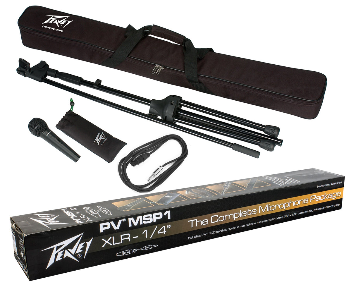 Peavey PV® MSP1 Microphone 1/4” /Mic Stand Pkg