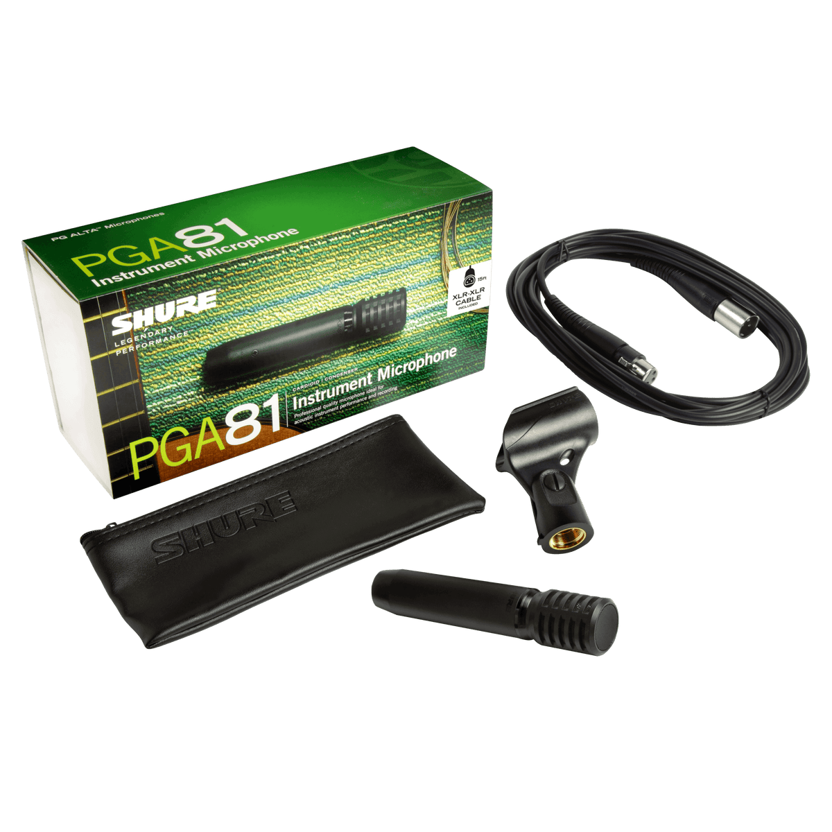 Shure PGA81-XLR - Cardioid Condenser Microphone with XLR-XLR Cable - product view 1