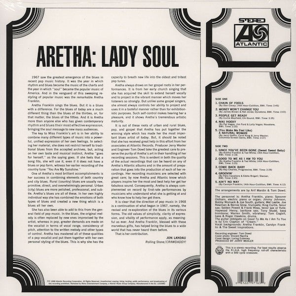 Aretha Franklin - Lady Soul LP - La Boîte Musicale - Vinyl Records - La Boîte Musicale - 