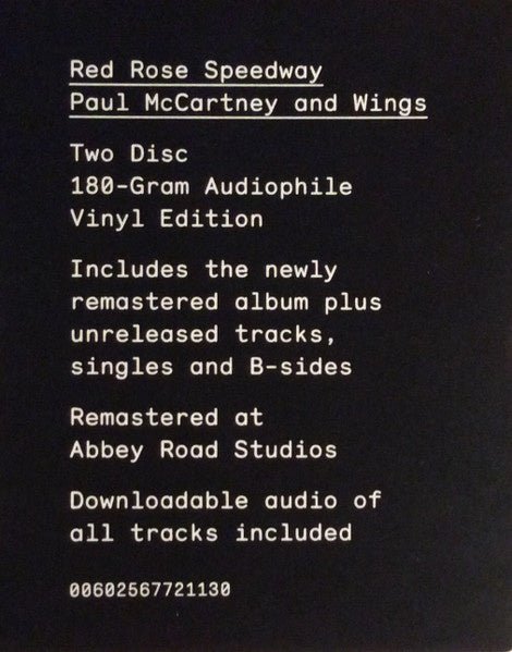 aul McCartney & Wings* – Red Rose Speedway - La Boîte Musicale - Vinyl Records - Vinyl Records - 