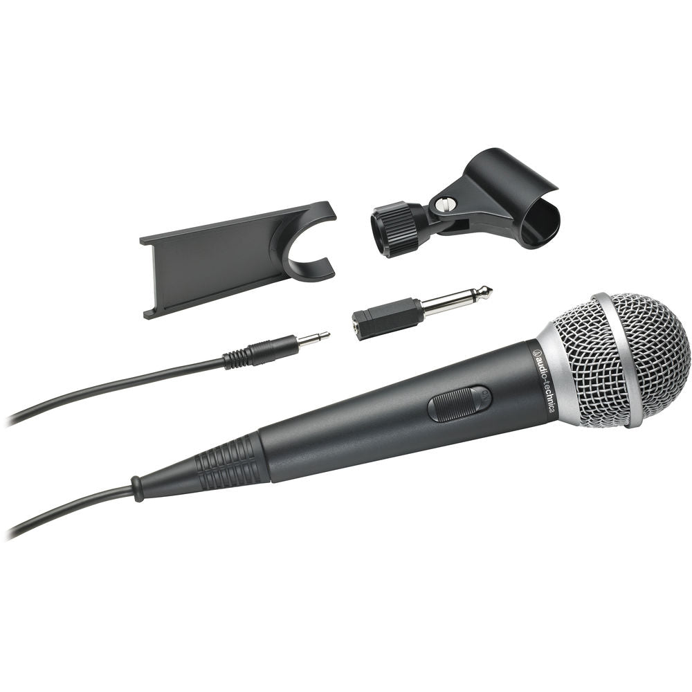 Audio-Technica ATR1200X Unidirectional Dynamic Microphone with fixed 1/8" jack cable and 1/4" adapter