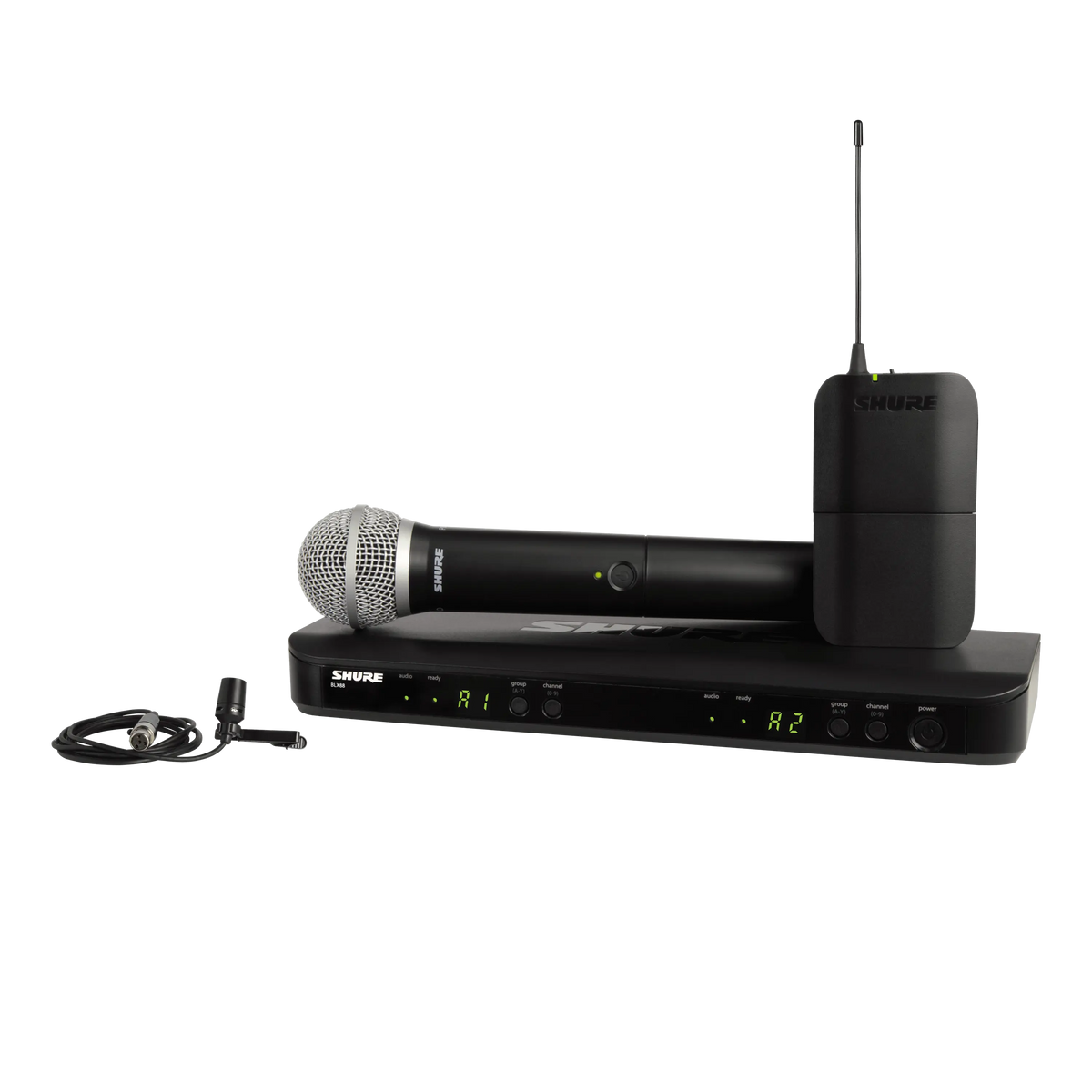 Shure BLX1288/CVL-J11 - Wireless Combo System with BLX2/PG58 BLX1 & CVL - product view 1
