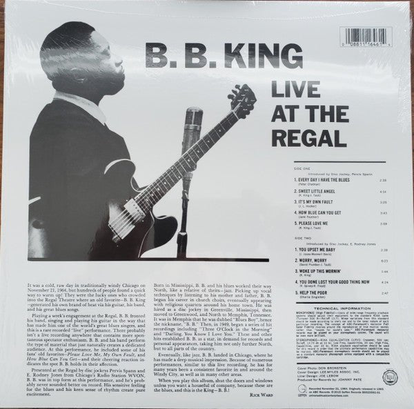 B.B.King - Live At The Regal LP - La Boîte Musicale - Vinyl Records - La Boîte Musicale - 