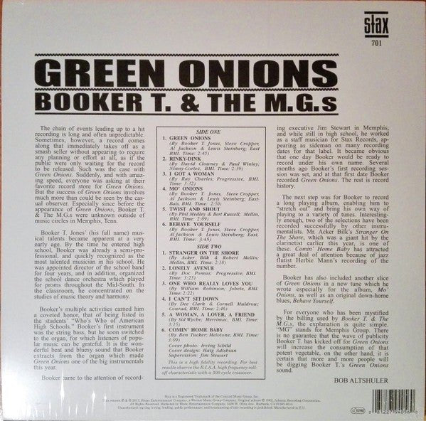 Booker T. & The M.G.s - Green Onions LP - La Boîte Musicale - Vinyl Records - La Boîte Musicale - 