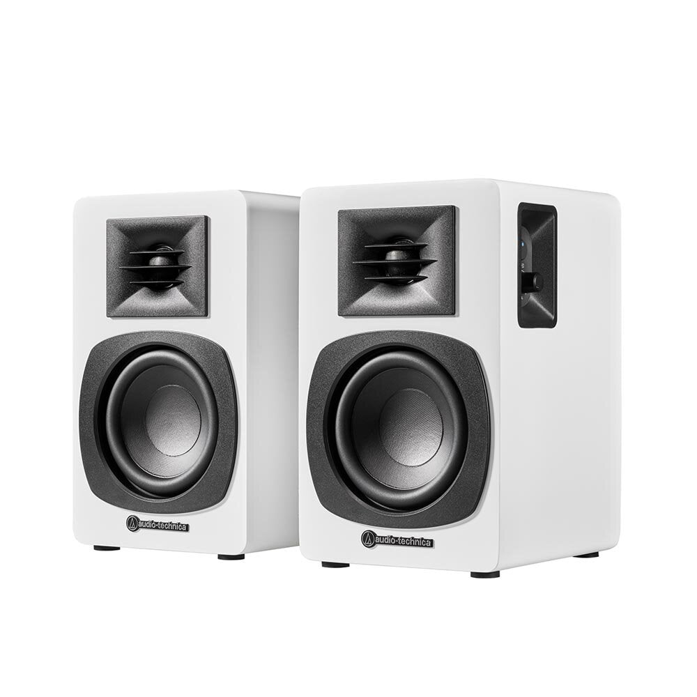 Audio-Technica AT-SP3XWH Bookshelf Speakers with Bluetooth or Wired functionality
