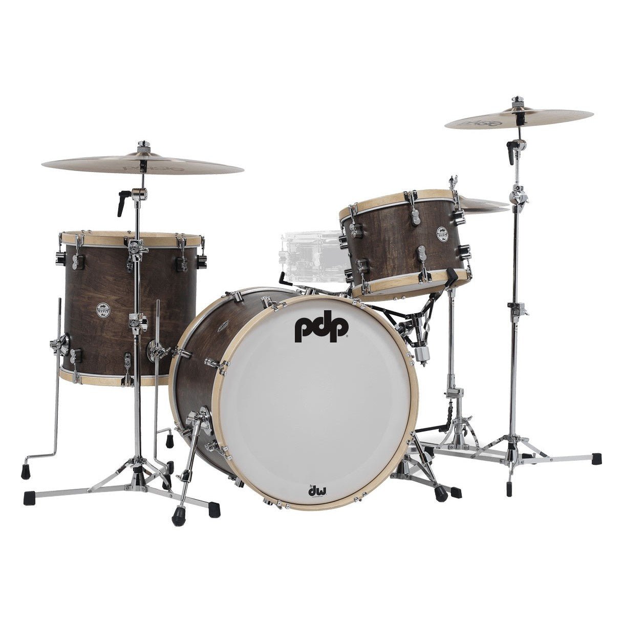 Concept Maple Classic 3 - Piece Shell Pack . Walnut Stain With Natural - La Boîte Musicale - Acoustic Drum - PDP - 