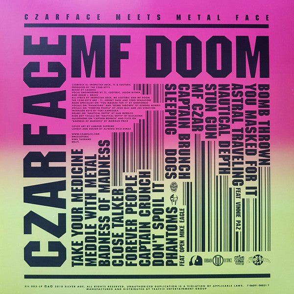 Czarface & MF Doom - Czarface Meets Metal Face LP - La Boîte Musicale - Vinyl Records - La Boîte Musicale - 