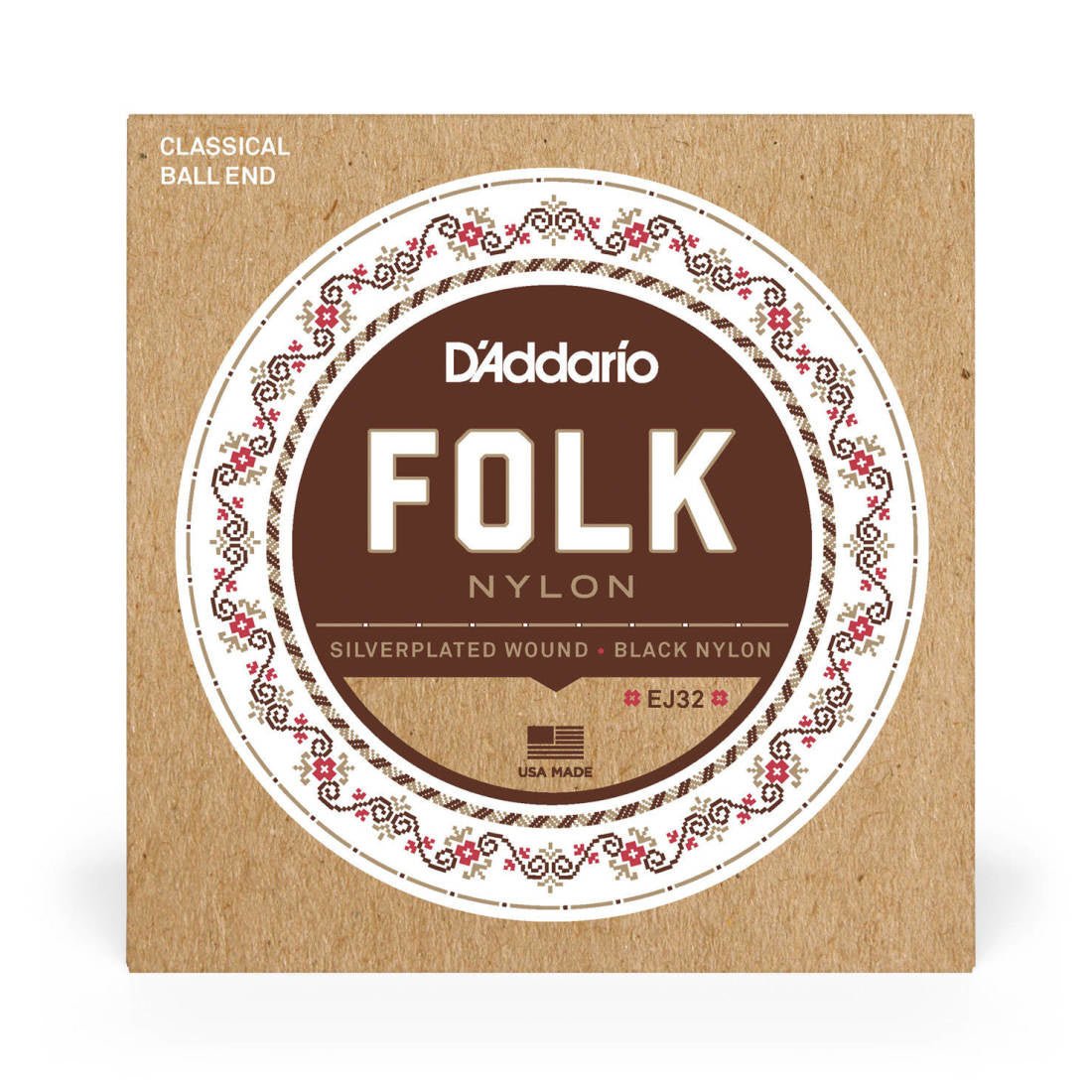 D'addario classic ball end black nylon - La Boîte Musicale - Classical Guitar Strings - D'addario - 