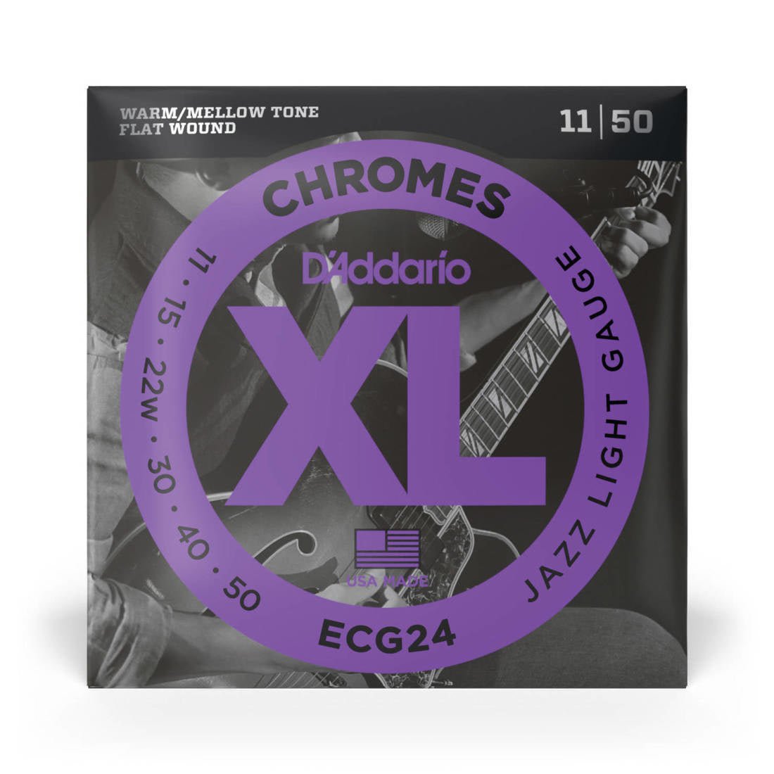 D'Addario elect. Chrome 11 - 50 flatwound - La Boîte Musicale - Electric Guitar Strings - D'addario - 