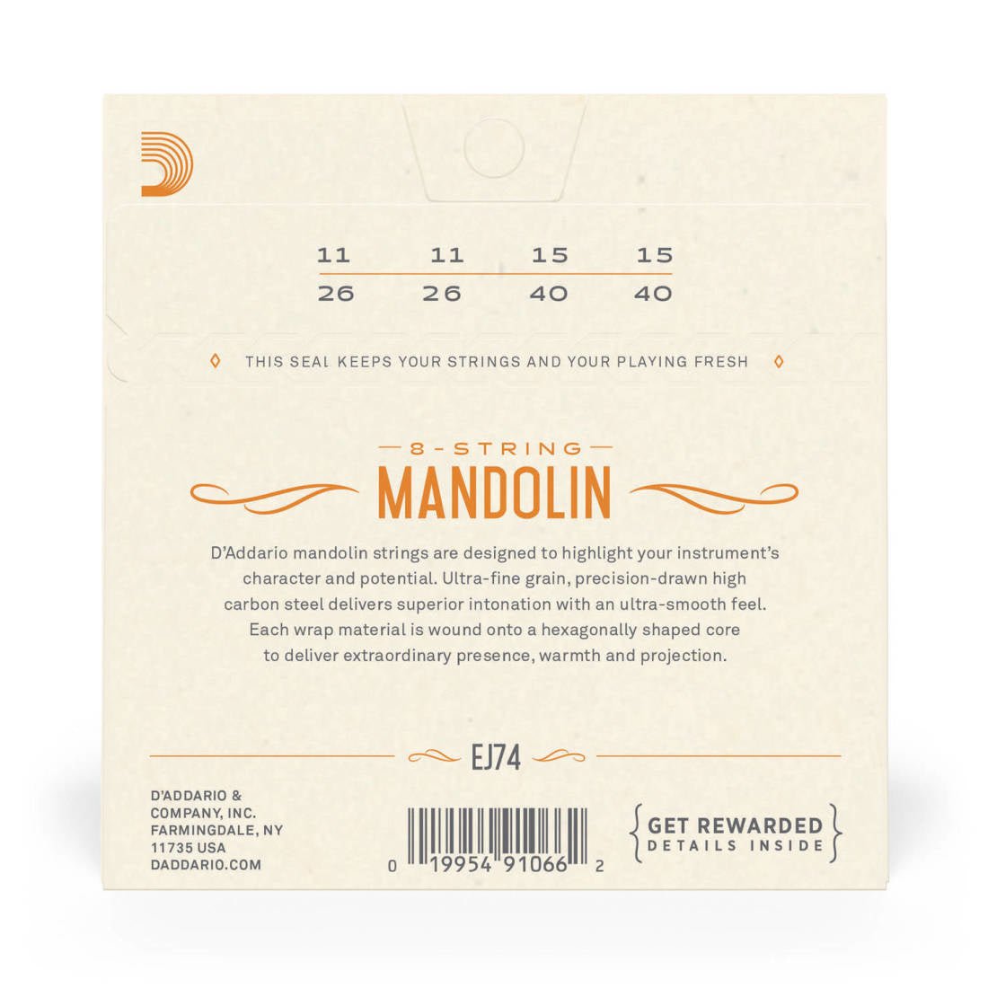 D'Addario mandolin phosphore bronze - La Boîte Musicale - Mandolin Strings - D'addario - 