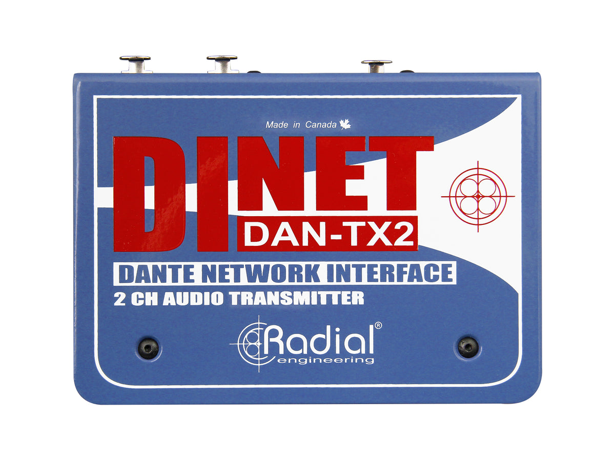 Radial DiNet DAN-TX2 - 2-Channel Dante Network Transmitter - product view 1