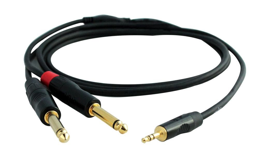 Digiflex - 3 Foot Pro Splitter Cable - Mini TRS to 2 x TS Plug - La Boîte Musicale - TRS Cables - Digiflex - 