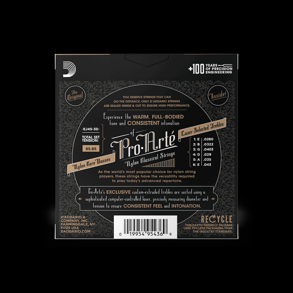 D'addario - Normal Tension Nylon Classical Guitar Strings 3-Pack