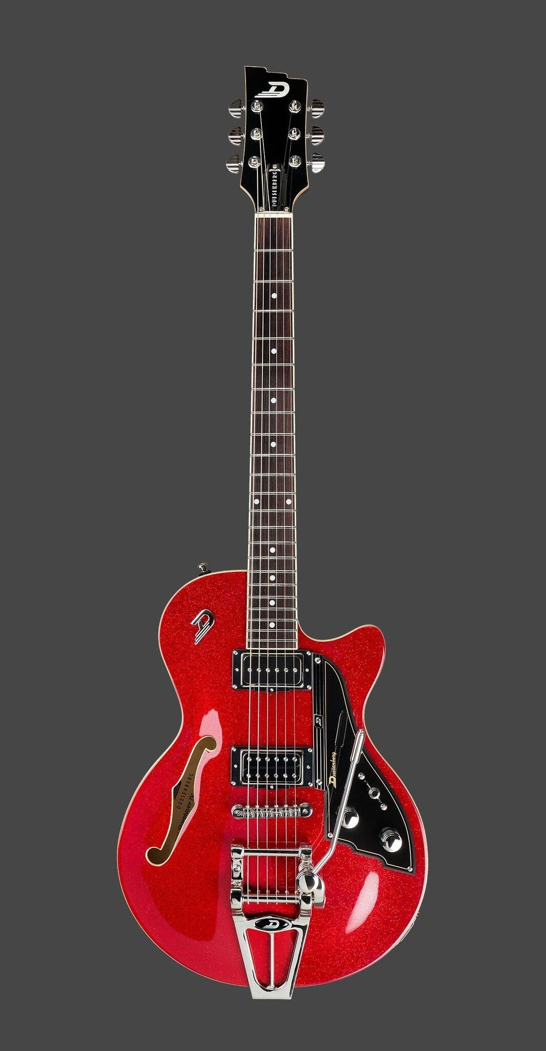 Duesenberg - Starplayer TV guitar with Custom Line case - red sparkle - La Boîte Musicale - La Boîte Musicale - 