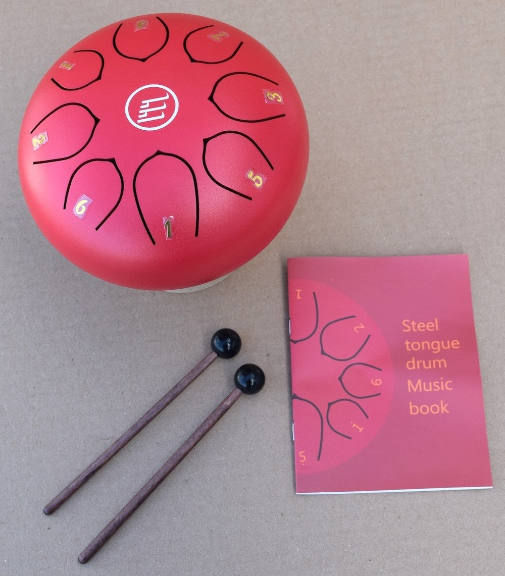 ECKO TD6/8N - TONGUE DRUM - 6 INCH - 8 NOTES - RED