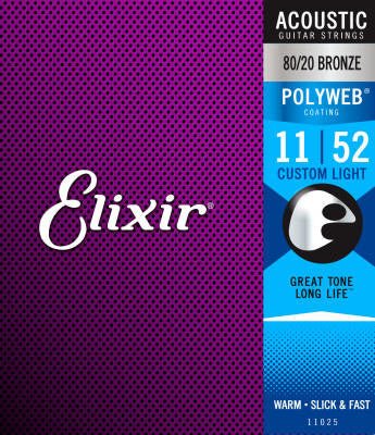 Elixir strings acoust 80/20 Poly Custom 11/52 - La Boîte Musicale - Acoustic Guitar Strings - Elixir - 