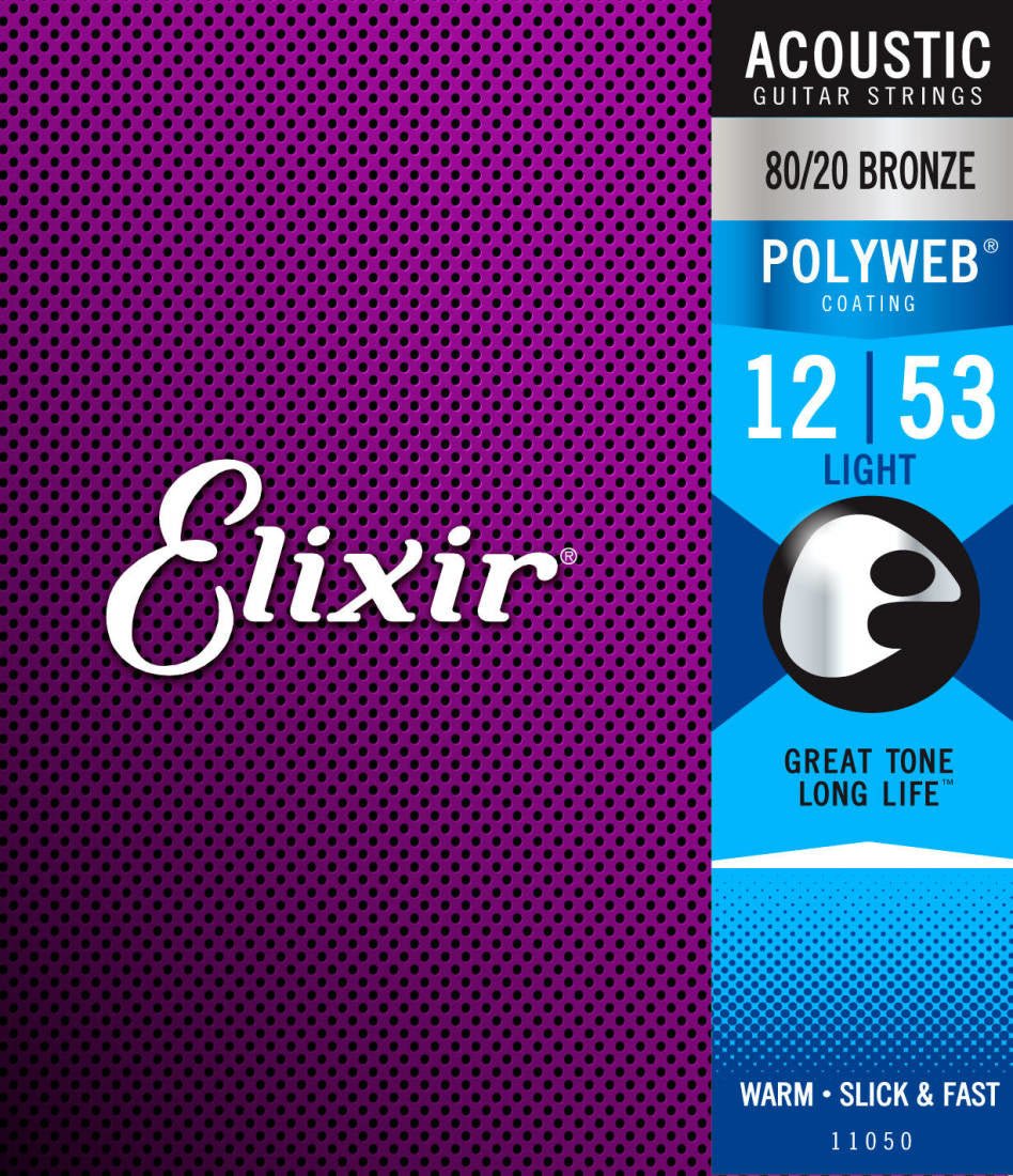 Elixir strings acoust 80/20 Poly Light 12 - 53 - La Boîte Musicale - Acoustic Guitar Strings - Elixir - 