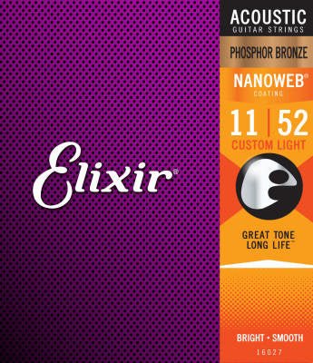 Elixir strings acoust Phos Nano Custom 11 - 52 - La Boîte Musicale - Acoustic Guitar Strings - Elixir - 