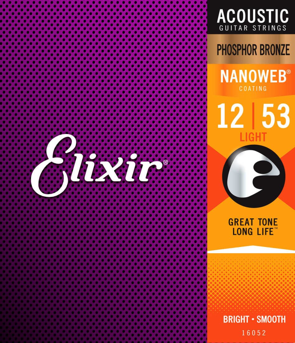 Elixir strings acoust Phos Nano Light 12 - 53 - La Boîte Musicale - Acoustic Guitar Strings - Elixir - 