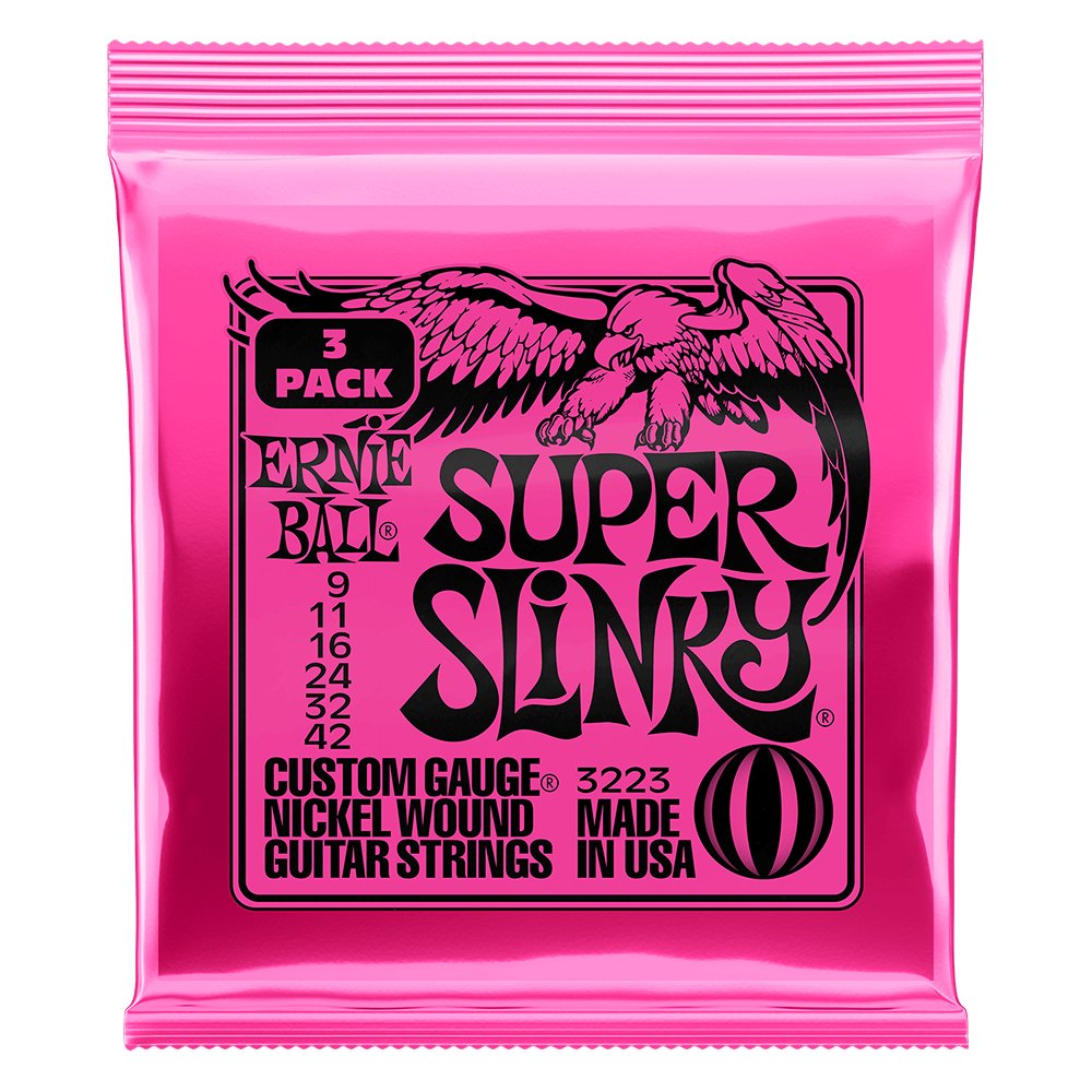 Ernie Ball - Regular Slinky Nickel Wound Electric Guitar Strings 09 - 42 Gauge - 3 Pack - La Boîte Musicale - La Boîte Musicale - 