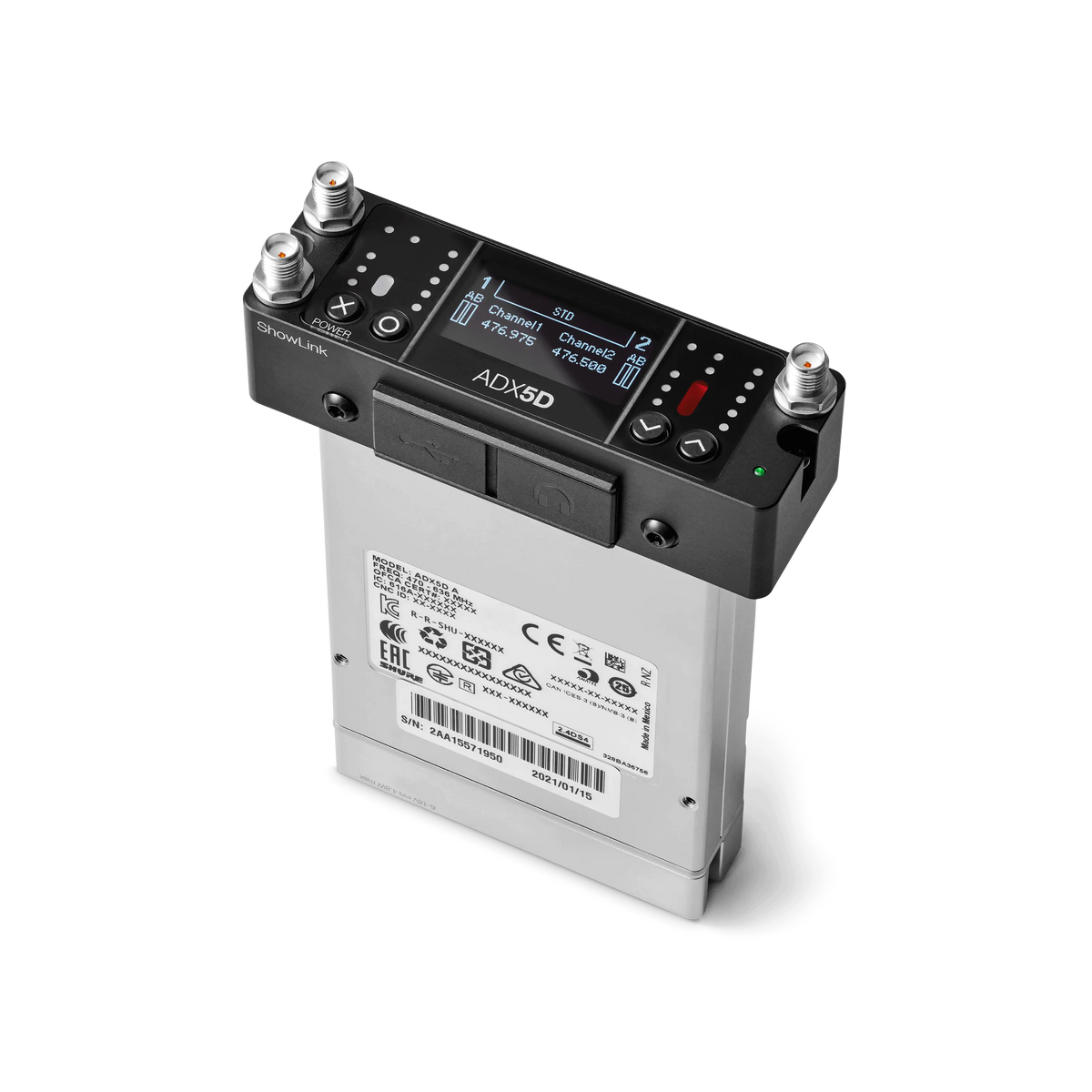 Shure ADX5D-A - Portable Wireless Receiver for Camera Applications - product view 3