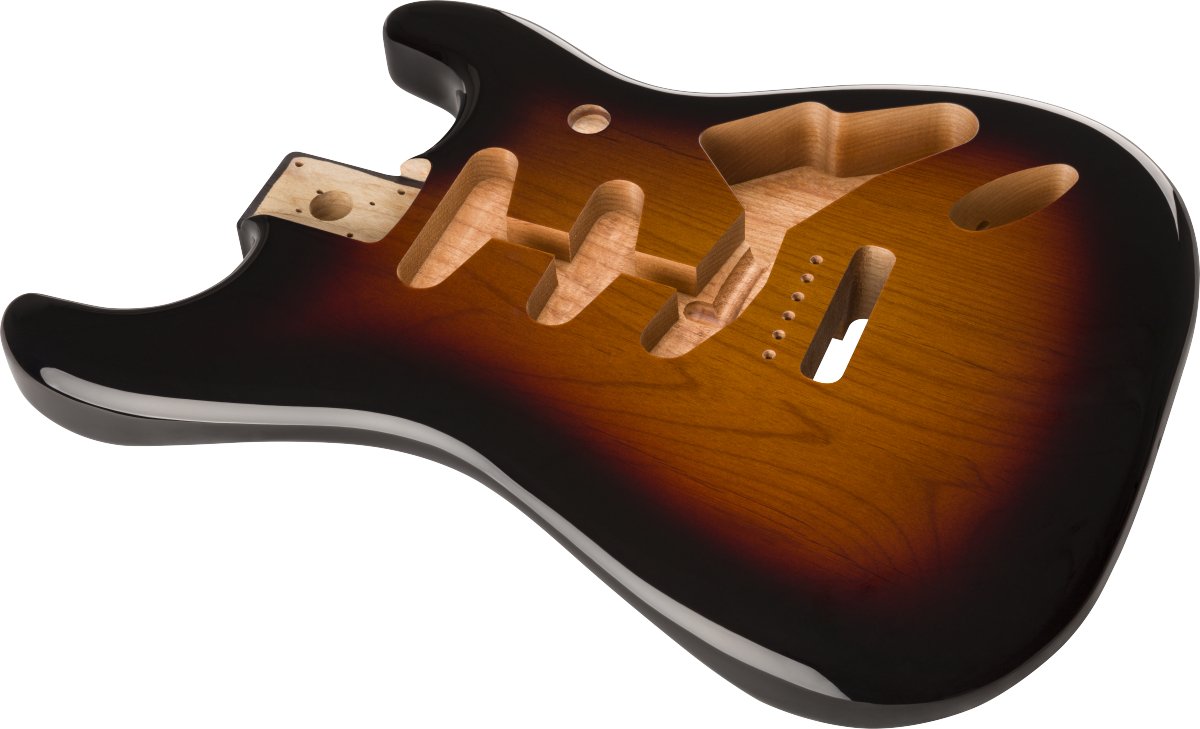 Fender - Classic Series 60's Stratocaster® SSS Alder Body Vintage Bridge Mount - 3 - Color Sunburst - La Boîte Musicale - Stratocaster Bodies - Fender - 