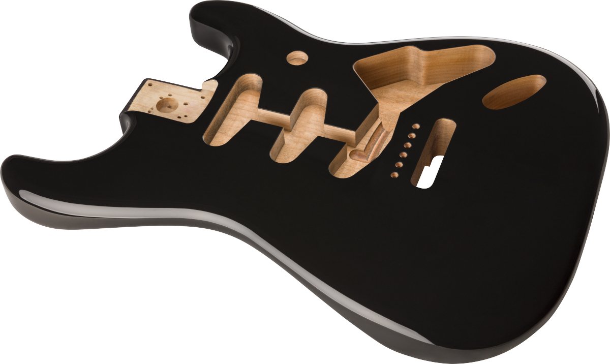 Fender - Classic Series 60's Stratocaster® SSS Alder Body Vintage Bridge Mount - Black - La Boîte Musicale - Stratocaster Bodies - Fender - 