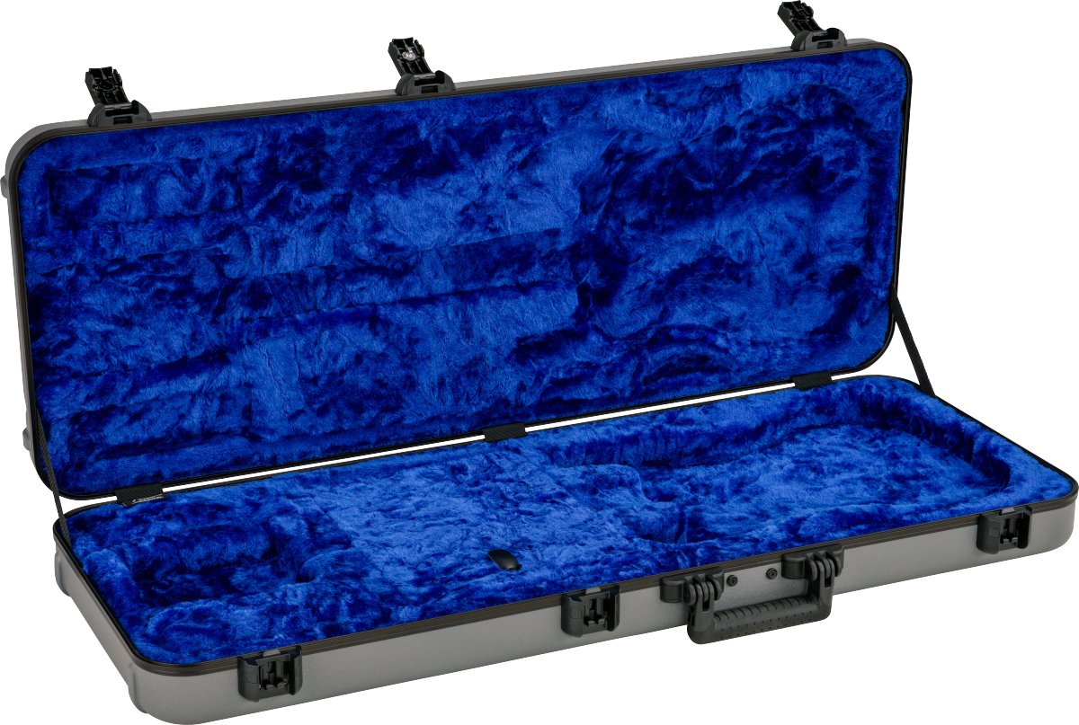 Fender - Deluxe Molded Strat/Tele Case - Silver/Blue - La Boîte Musicale - Disquaire - 