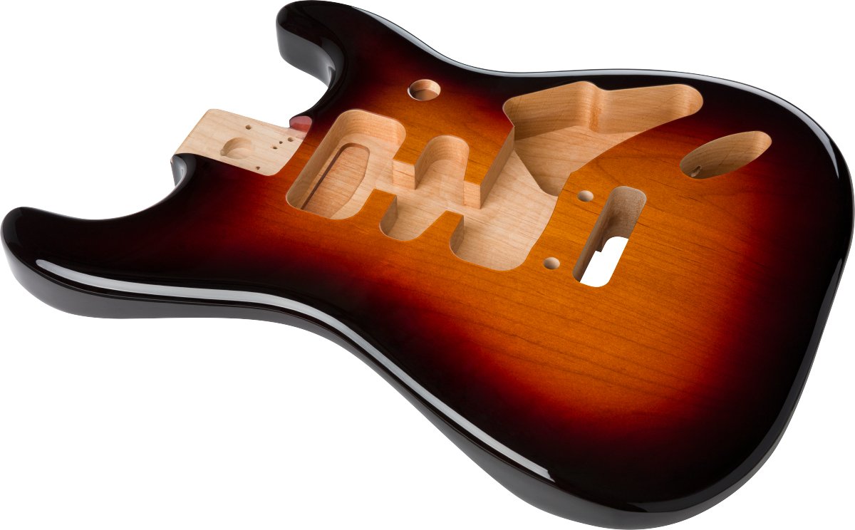 Fender - Deluxe Series Stratocaster® HSH - Alder Body - 2 - Point Bridge Mount - 3 - Color Sunburst - La Boîte Musicale - Stratocaster Bodies - Fender - 