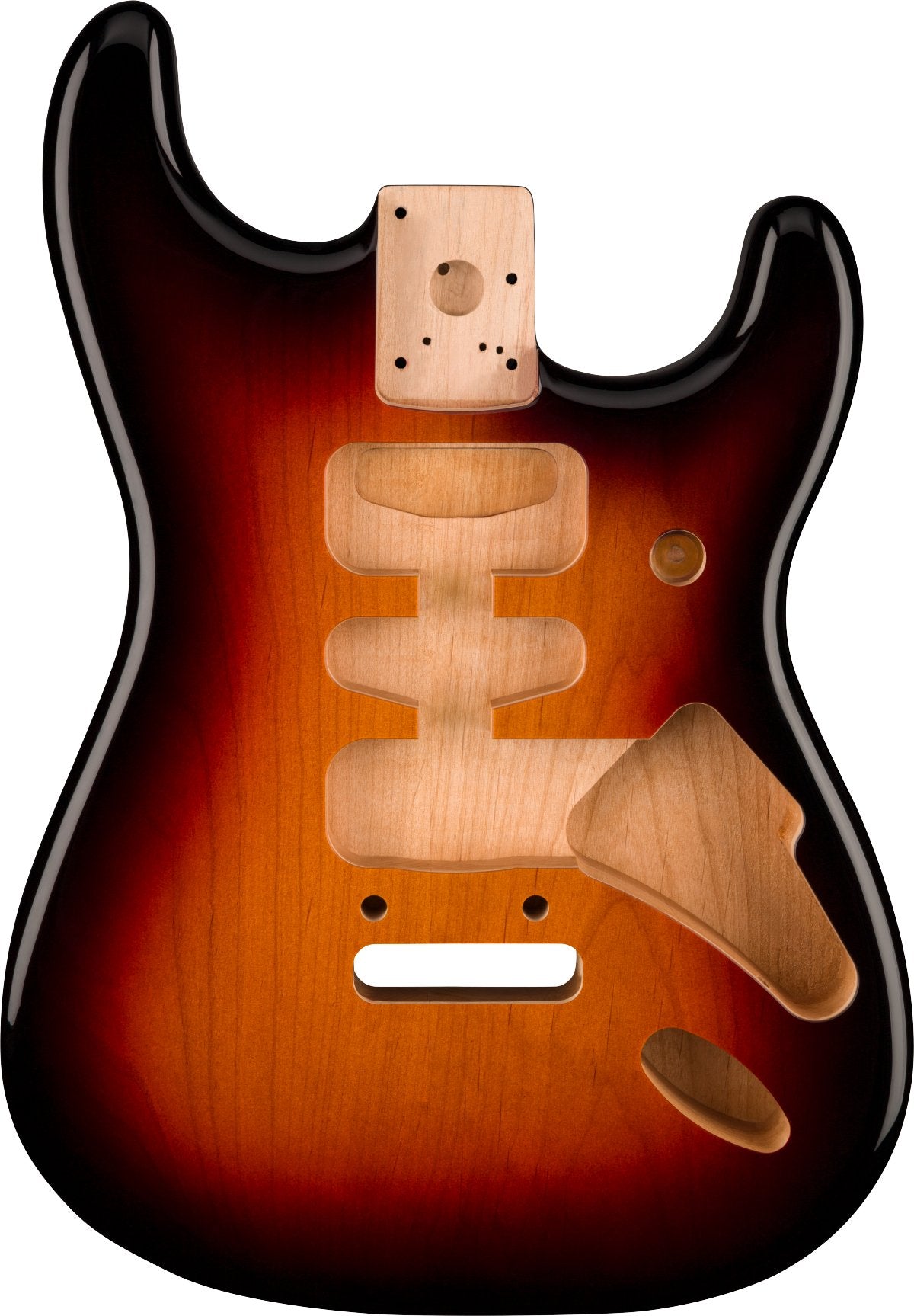 Fender - Deluxe Series Stratocaster® HSH - Alder Body - 2 - Point Bridge Mount - 3 - Color Sunburst - La Boîte Musicale - Stratocaster Bodies - Fender - 