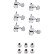 Fender - Locking Stratocaster®/Telecaster® Staggered Tuning Machines - Brushed Chrome (6) - La Boîte Musicale - Guitar Tuning Machines - Fender - 