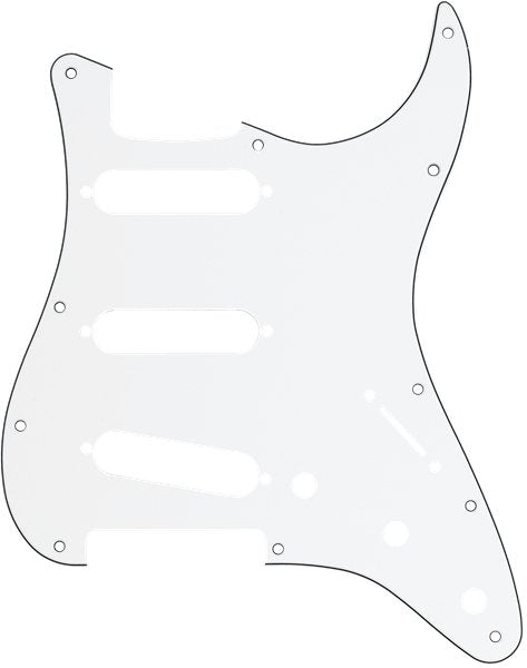 Fender - Pickguard - Stratocaster® S/S/S - 11 - Hole Mount - W/B/W - 3 - Ply - La Boîte Musicale - Guitar Pickguards - Fender - 