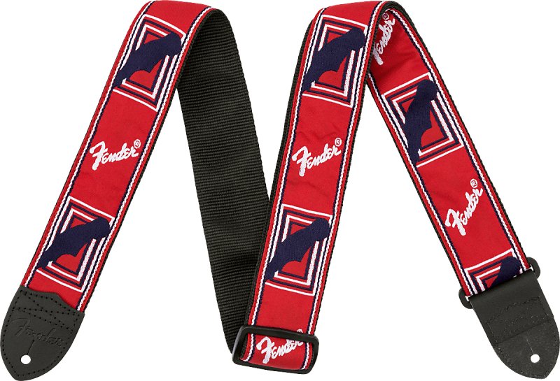 Fender - Weighless Monogram Guitar Strap - Red - White And Blue - La Boîte Musicale - Fender - 