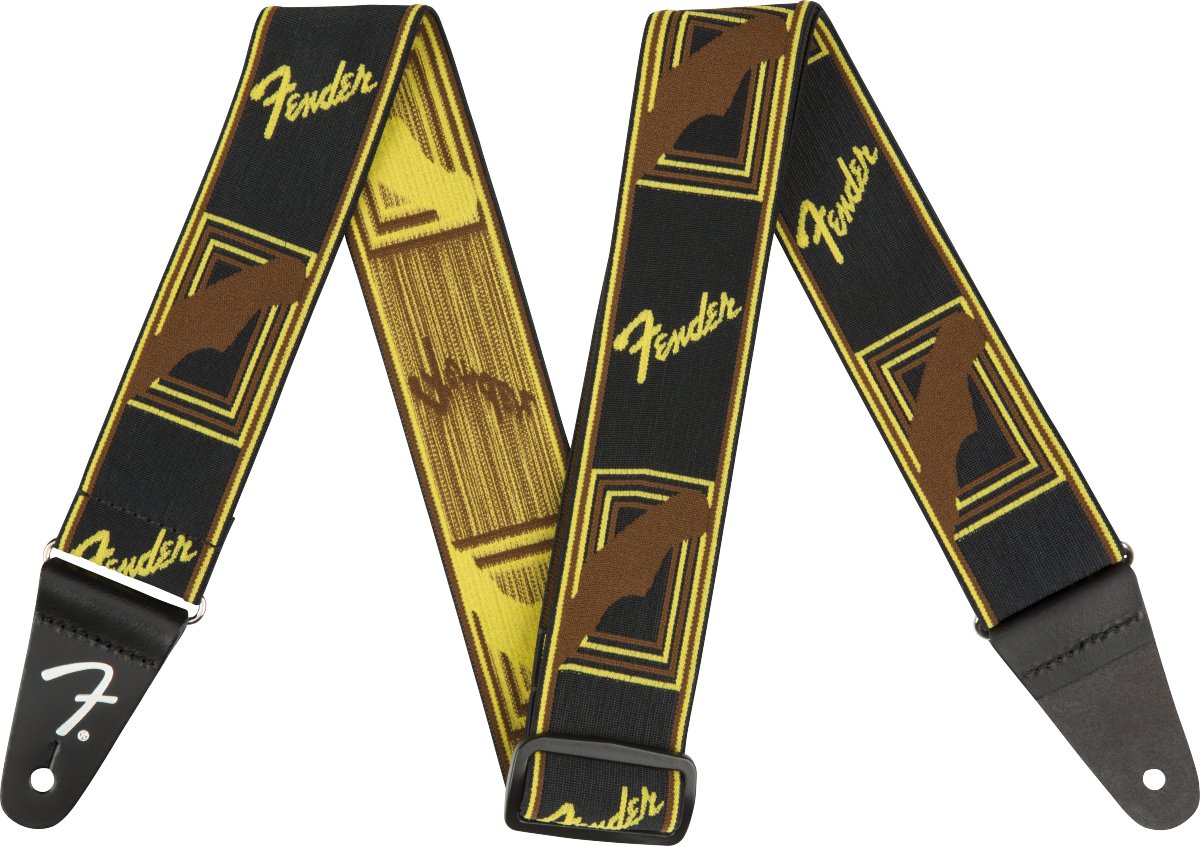 Fender - Weighless Monogrammed Yellow Guitar Strap - La Boîte Musicale - Fender - 