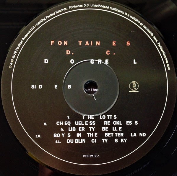 Fontaines D.C - Dogrel LP - La Boîte Musicale - Vinyl Records - Vinyl Records - 