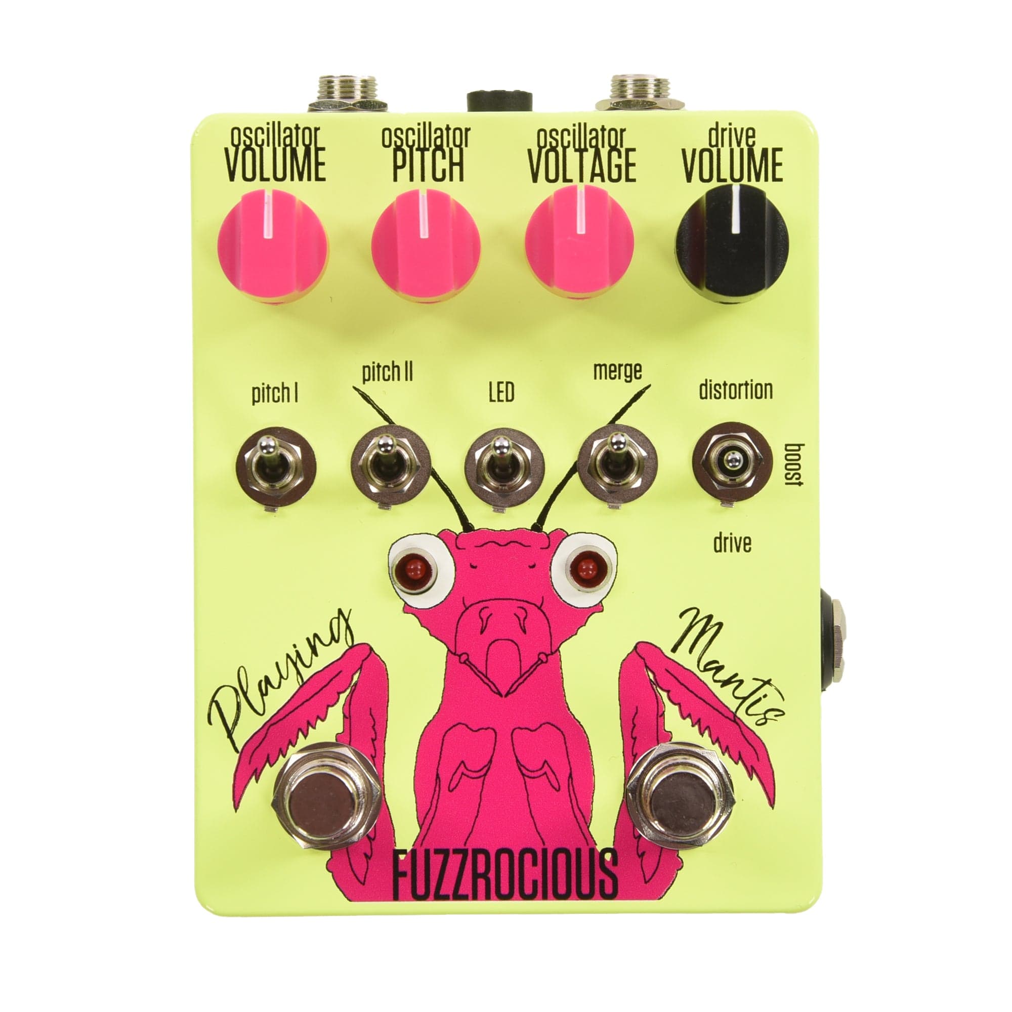 Fuzzrocious Pedals Playing Mantis