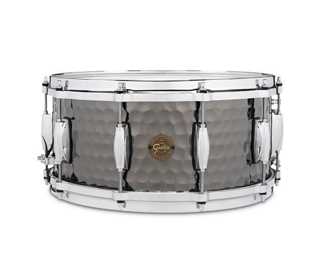 Gretsch - 5 x 14 Hammered Black Steel Snare Drum - La Boîte Musicale - Snare Drums - Gretsch Drums - 