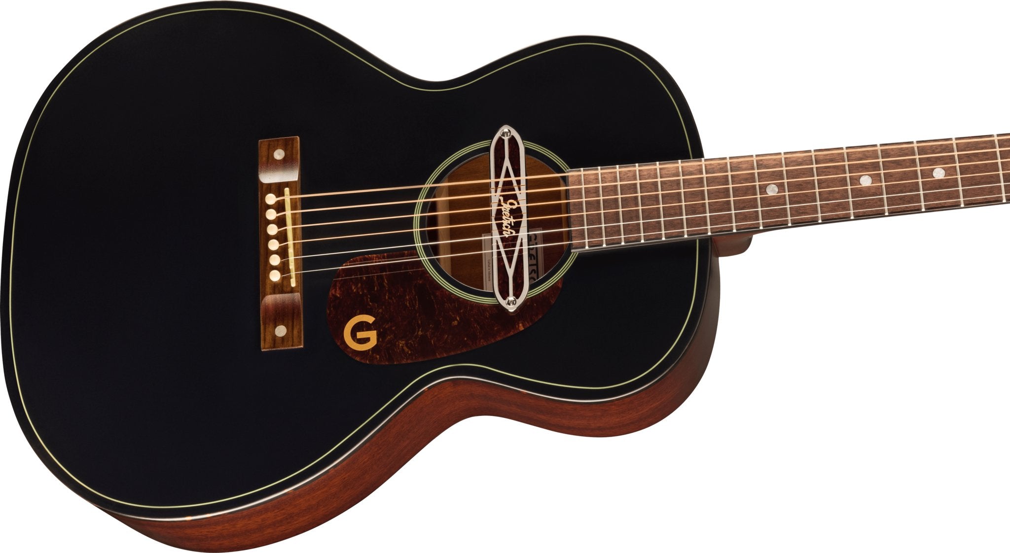 Gretsch - Deltoluxe Concert - Walnut Fingerboard - Tortoiseshell Pickguard - Black Top - La Boîte Musicale - Acoustic Guitars - Gretsch - 