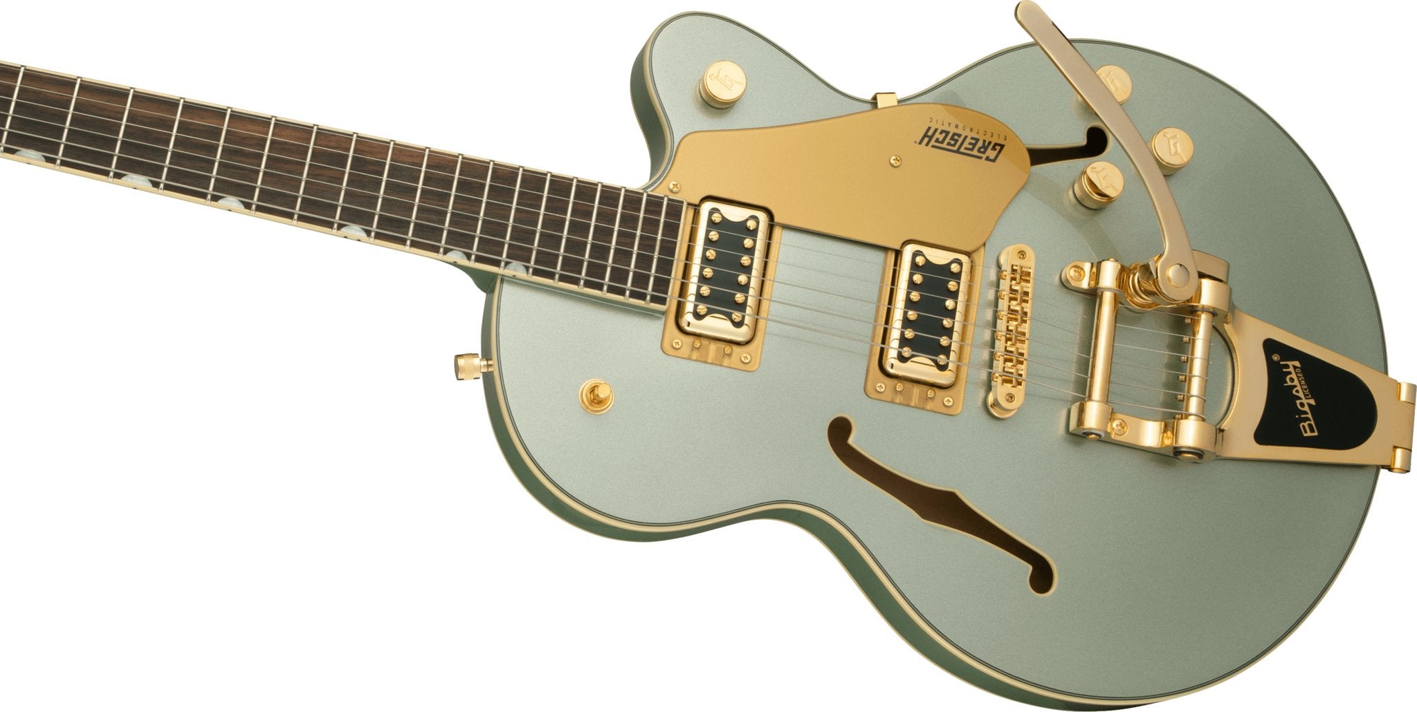 Gretsch - G5655TG Electromatic® Center Block Jr. Single - Cut with Bigsby® and Gold Hardware - Laurel Fingerboard - Aspen Green - La Boîte Musicale - Electric Guitars - Gretsch - 