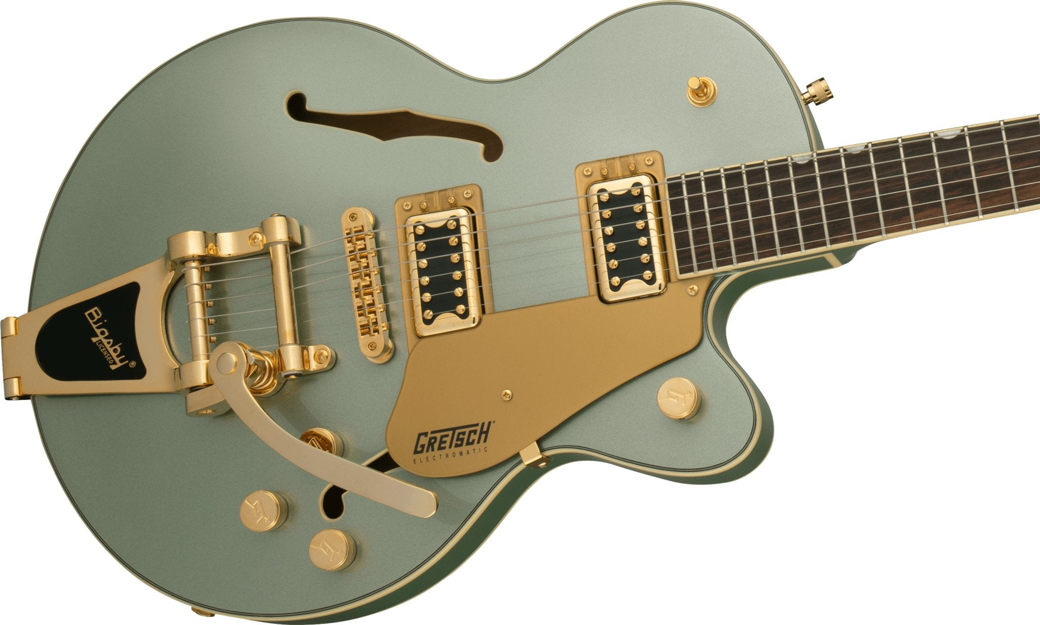 Gretsch - G5655TG Electromatic® Center Block Jr. Single - Cut with Bigsby® and Gold Hardware - Laurel Fingerboard - Aspen Green - La Boîte Musicale - Electric Guitars - Gretsch - 