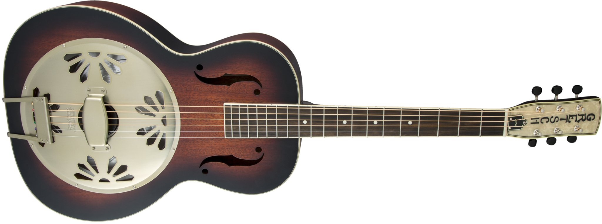 Gretsch - G9240 Alligator™ Round - Neck, Mahogany Body Biscuit Cone Resonator Guitar, 2 - Color Sunburst - La Boîte Musicale - Resonator Guitars - Gretsch - 