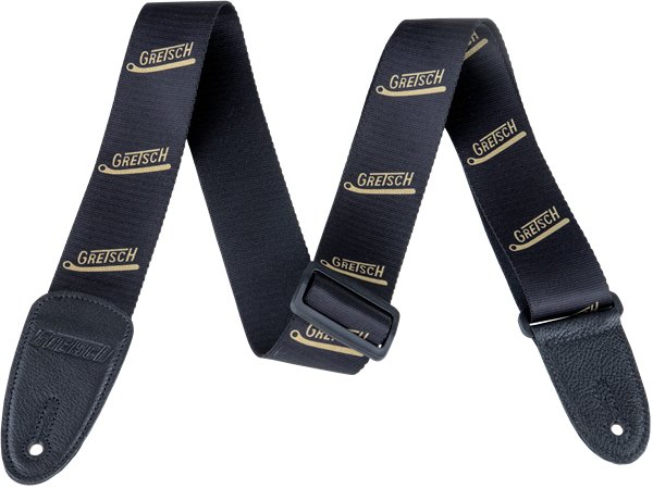 Gretsch® - Vibrato Arm Pattern Strap - Black/Gold - La Boîte Musicale - Gretsch - 